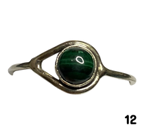 Load image into Gallery viewer, Malachite Sterling Silver ring size 3, 4, 5, 6, 7, 8, 9, 10, 11, 12, 13   BR035
