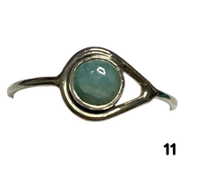 Load image into Gallery viewer, Larimar Sterling Silver ring size 3, 4, 5, 6, 7, 8, 9, 10, 11, 12, 13   BR036
