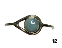 Load image into Gallery viewer, Larimar Sterling Silver ring size 3, 4, 5, 6, 7, 8, 9, 10, 11, 12, 13   BR036
