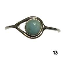 Load image into Gallery viewer, Larimar Sterling Silver ring size 3, 4, 5, 6, 7, 8, 9, 10, 11, 12, 13   BR036
