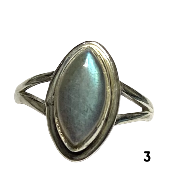 Labradorite Sterling Silver ring size 3, 4, 5, 6, 7, 8, 9, 10, 11, 12, 13   BR038