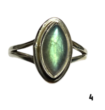 Load image into Gallery viewer, Labradorite Sterling Silver ring size 3, 4, 5, 6, 7, 8, 9, 10, 11, 12, 13   BR038
