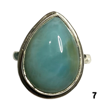Load image into Gallery viewer, Larimar Sterling Silver ring size  6, 7, 8, 9, 10, 11, 12, 13   BR039
