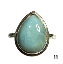 Load image into Gallery viewer, Larimar Sterling Silver ring size  6, 7, 8, 9, 10, 11, 12, 13   BR039
