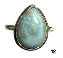 Load image into Gallery viewer, Larimar Sterling Silver ring size  6, 7, 8, 9, 10, 11, 12, 13   BR039
