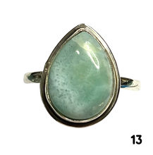 Load image into Gallery viewer, Larimar Sterling Silver ring size  6, 7, 8, 9, 10, 11, 12, 13   BR039

