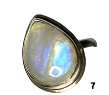 Load image into Gallery viewer, Moonstone Sterling Silver ring size  6, 7, 8, 9, 10, 11, 12, 13   BR040
