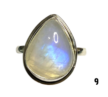 Load image into Gallery viewer, Moonstone Sterling Silver ring size  6, 7, 8, 9, 10, 11, 12, 13   BR040
