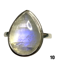 Load image into Gallery viewer, Moonstone Sterling Silver ring size  6, 7, 8, 9, 10, 11, 12, 13   BR040
