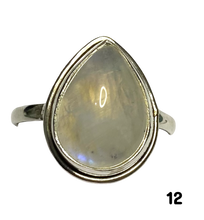 Load image into Gallery viewer, Moonstone Sterling Silver ring size  6, 7, 8, 9, 10, 11, 12, 13   BR040
