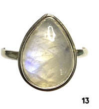 Load image into Gallery viewer, Moonstone Sterling Silver ring size  6, 7, 8, 9, 10, 11, 12, 13   BR040

