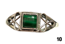 Load image into Gallery viewer, Malachite Sterling Silver ring size  3, 4, 5, 6, 7, 8, 9, 10, 11, 12, 13    BR050
