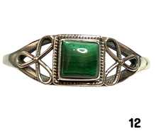 Load image into Gallery viewer, Malachite Sterling Silver ring size  3, 4, 5, 6, 7, 8, 9, 10, 11, 12, 13    BR050
