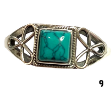 Load image into Gallery viewer, Turquoise Sterling Silver ring size  3, 4, 5, 6, 7, 8, 9, 10, 11, 12, 13    BR051
