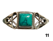 Load image into Gallery viewer, Turquoise Sterling Silver ring size  3, 4, 5, 6, 7, 8, 9, 10, 11, 12, 13    BR051
