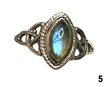 Load image into Gallery viewer, Labradorite Sterling Silver ring size  3, 4, 5, 6, 7, 8, 9, 10, 11, 12, 13    BR054
