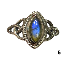 Load image into Gallery viewer, Labradorite Sterling Silver ring size  3, 4, 5, 6, 7, 8, 9, 10, 11, 12, 13    BR054

