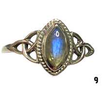 Load image into Gallery viewer, Labradorite Sterling Silver ring size  3, 4, 5, 6, 7, 8, 9, 10, 11, 12, 13    BR054
