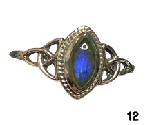 Load image into Gallery viewer, Labradorite Sterling Silver ring size  3, 4, 5, 6, 7, 8, 9, 10, 11, 12, 13    BR054
