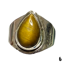 Load image into Gallery viewer, Tigers Eye Sterling Silver ring size   6, 7, 8, 9, 10, 11, 12, 13    BR056
