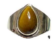 Load image into Gallery viewer, Tigers Eye Sterling Silver ring size   6, 7, 8, 9, 10, 11, 12, 13    BR056
