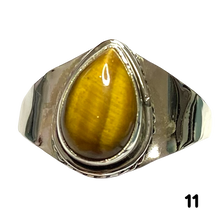 Load image into Gallery viewer, Tigers Eye Sterling Silver ring size   6, 7, 8, 9, 10, 11, 12, 13    BR056
