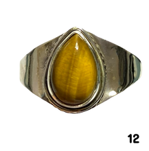 Load image into Gallery viewer, Tigers Eye Sterling Silver ring size   6, 7, 8, 9, 10, 11, 12, 13    BR056
