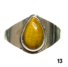 Load image into Gallery viewer, Tigers Eye Sterling Silver ring size   6, 7, 8, 9, 10, 11, 12, 13    BR056
