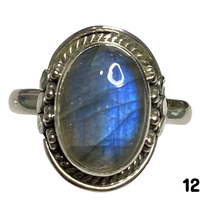 Load image into Gallery viewer, Labradorite Sterling Silver ring size   6, 7, 8, 9, 10, 11, 12, 13    BR057
