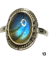 Load image into Gallery viewer, Labradorite Sterling Silver ring size   6, 7, 8, 9, 10, 11, 12, 13    BR057

