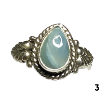 Load image into Gallery viewer, Larimar Sterling Silver ring size 3, 4, 5, 6, 7, 8, 9, 10, 11, 12, 13   BR062

