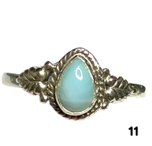 Load image into Gallery viewer, Larimar Sterling Silver ring size 3, 4, 5, 6, 7, 8, 9, 10, 11, 12, 13   BR062
