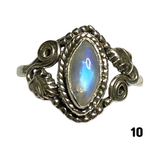 Load image into Gallery viewer, Moonstone Sterling Silver ring size  5, 6, 7, 8, 9, 10, 11, 12, 13  BR064
