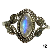 Load image into Gallery viewer, Moonstone Sterling Silver ring size  5, 6, 7, 8, 9, 10, 11, 12, 13  BR064
