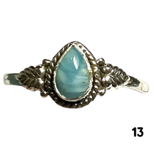 Load image into Gallery viewer, Larimar Sterling Silver ring size 3, 4, 5, 6, 7, 8, 9, 10, 11, 12, 13   BR062
