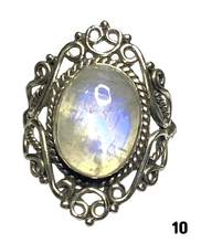 Load image into Gallery viewer, Moonstone Sterling Silver ring size   6, 7, 8, 9, 10, 11, 12, 13  BR069
