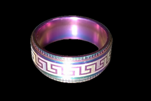 Load image into Gallery viewer, Fidget ring - Rainbow pattern fidget ring. Sizes 6, 7, 8, 9, 10, 11, 12. FR205
