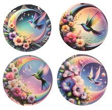 Load image into Gallery viewer, Hummingbird Wooden Coasters (4-Pack)  CS17
