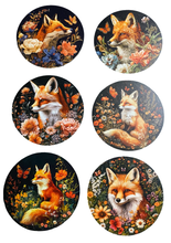 Load image into Gallery viewer, Fox Wooden Coasters (6-Pack) CS36
