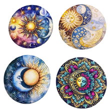 Load image into Gallery viewer, Sun &amp; Moon Wooden Coasters (4-Pack)  CS46

