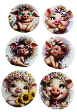 Load image into Gallery viewer, Pigs Wooden Coasters (6-Pack)  CS53

