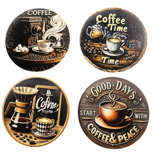 Load image into Gallery viewer, Coffee Wooden Coasters (4-Pack)  CS55
