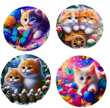 Load image into Gallery viewer, Cat Wooden Coasters (4-Pack)  CS63
