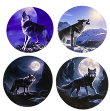 Load image into Gallery viewer, Wolf Wooden Coasters (4-Pack)  CS81

