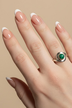 Load image into Gallery viewer, Malachite Sterling silver ring size 7     (DC245)

