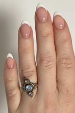 Load image into Gallery viewer, Moonstone sterling silver rings  sizes   7, 13, 14   (ER20)
