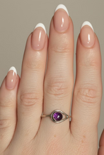 Load image into Gallery viewer, Amethyst Sterling Silver ring size  3, 5, 5, 6, 8, 11, 12, 13, 14  (ER57a)
