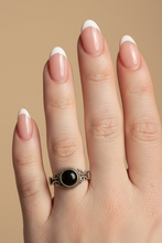 Load image into Gallery viewer, Black Onyx Sterling silver ring size 7   (AC279)
