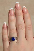 Load image into Gallery viewer, Lapis Sterling Silver ring   Sizes 7   (R163)
