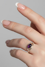 Load image into Gallery viewer, Amethyst Sterling silver ring size 7 1/2   (DC500)
